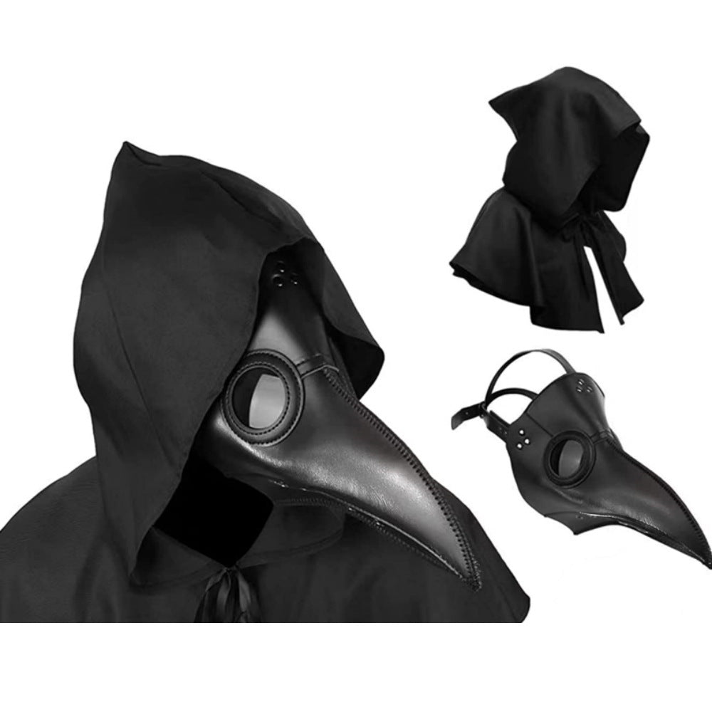 Halloween Black Disease Pest Arzt Kostüm Schnabel 4