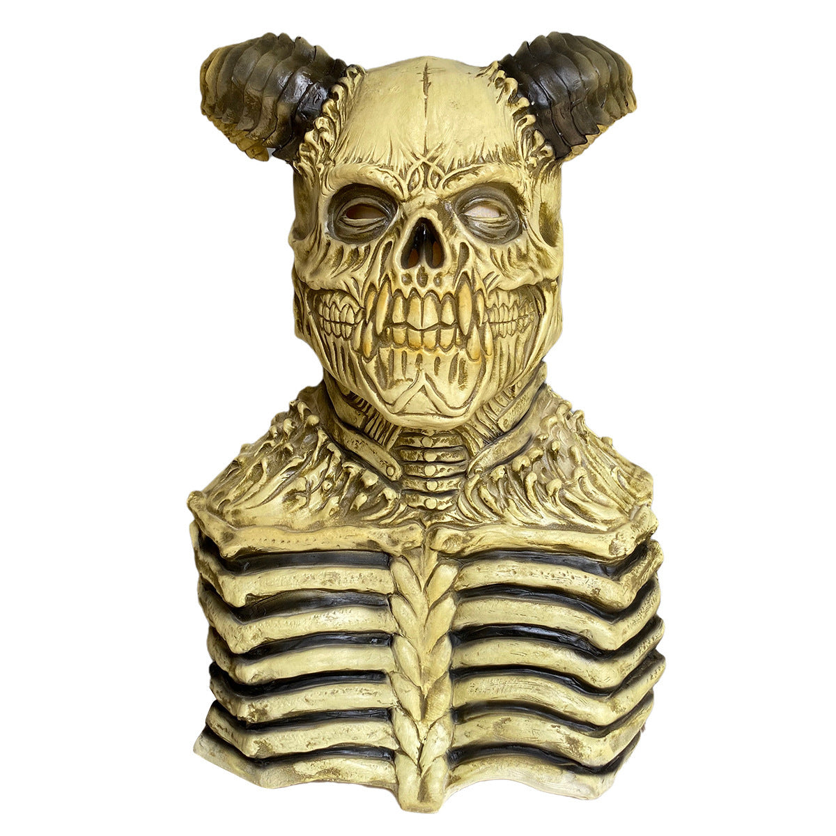 Halloween Neue Horror Schädel Horn Teufel Latex Maske Haube Dark 2