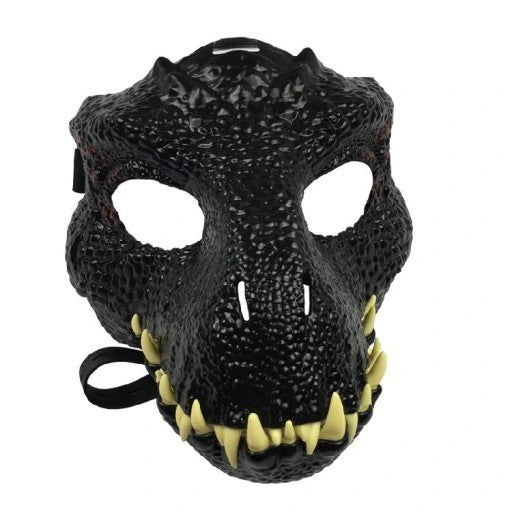 Halloween Velociraptor Dinosaurier bewegliche Mundmaske Kapuze 3