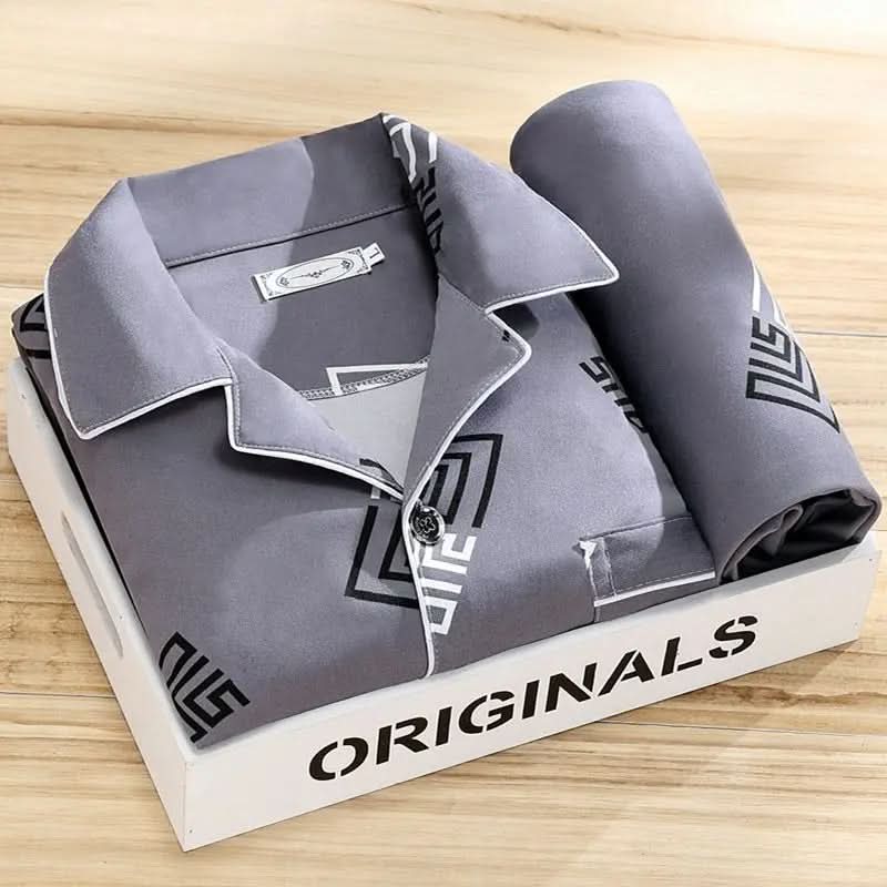 Herren-Pyjama-Set mit Knöpfen – Weiche und atmungsaktive Nachtwäsche 10