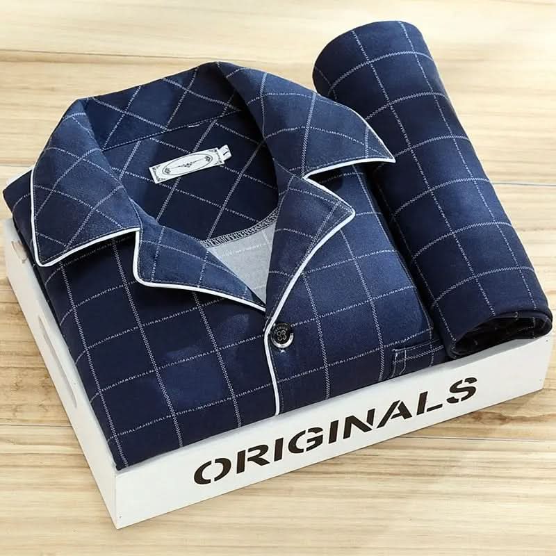 Herren-Pyjama-Set mit Knöpfen – Weiche und atmungsaktive Nachtwäsche 4