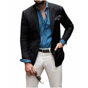 Herren -Casual Leinen Blazer Jacke 2