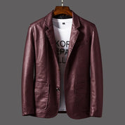 Herren -Premium -Leder moderne Schnitt -Blazer -Jacke für Herren 10