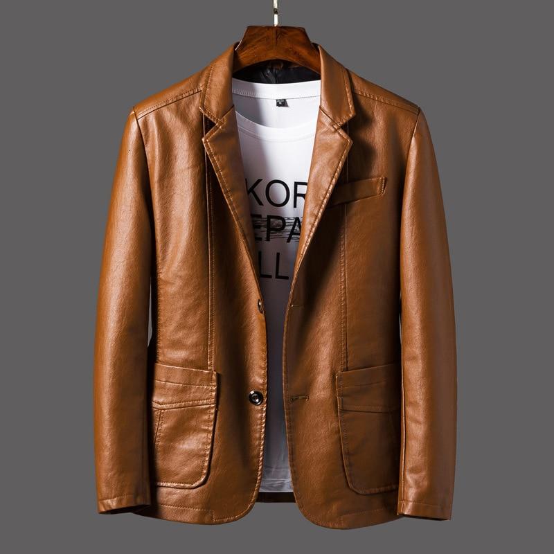 Herren -Premium -Leder moderne Schnitt -Blazer -Jacke für Herren 4