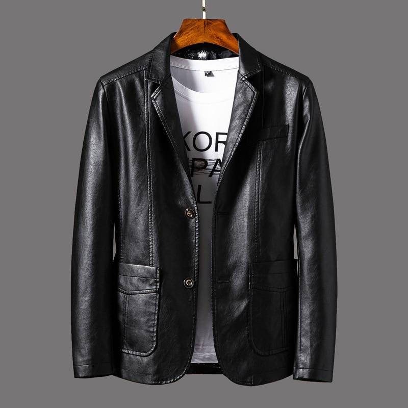 Herren -Premium -Leder moderne Schnitt -Blazer -Jacke für Herren 8