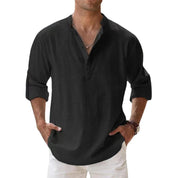 Herren Hemden Henley Mit Entspannter Passform Für Den Sommer – Leichtes Hemd Für Herren, Stilvoll Und Atmungsaktiv 6