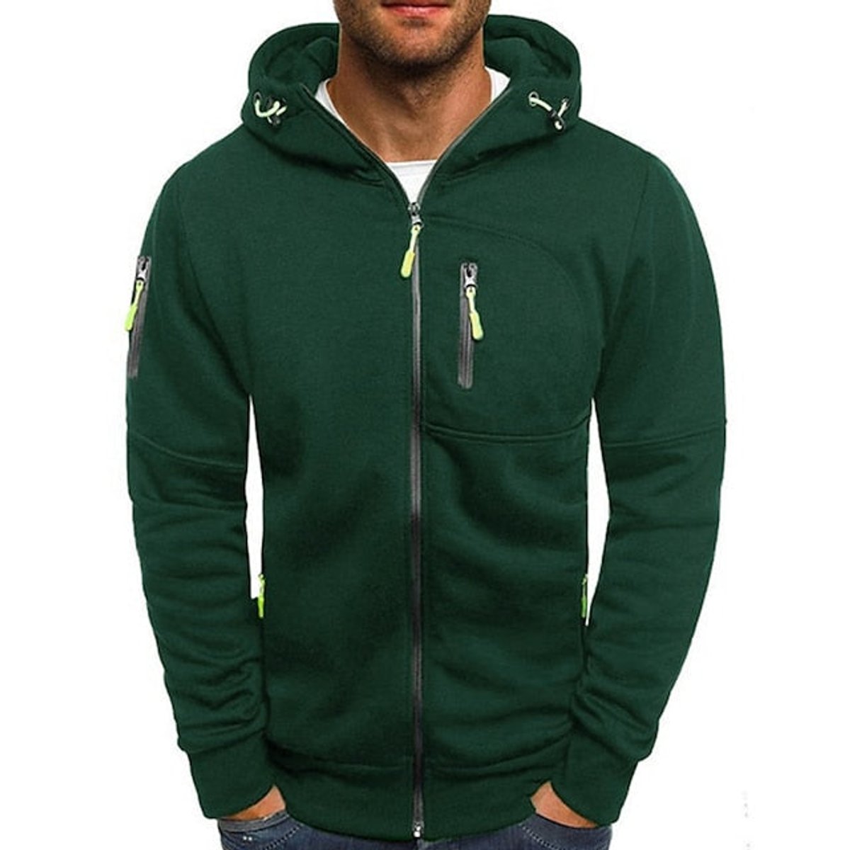 Herren Hoodie mit Reißverschluss und Kordelzug – Lässige Hoodies für Herren für Alltag und Freizeit 3