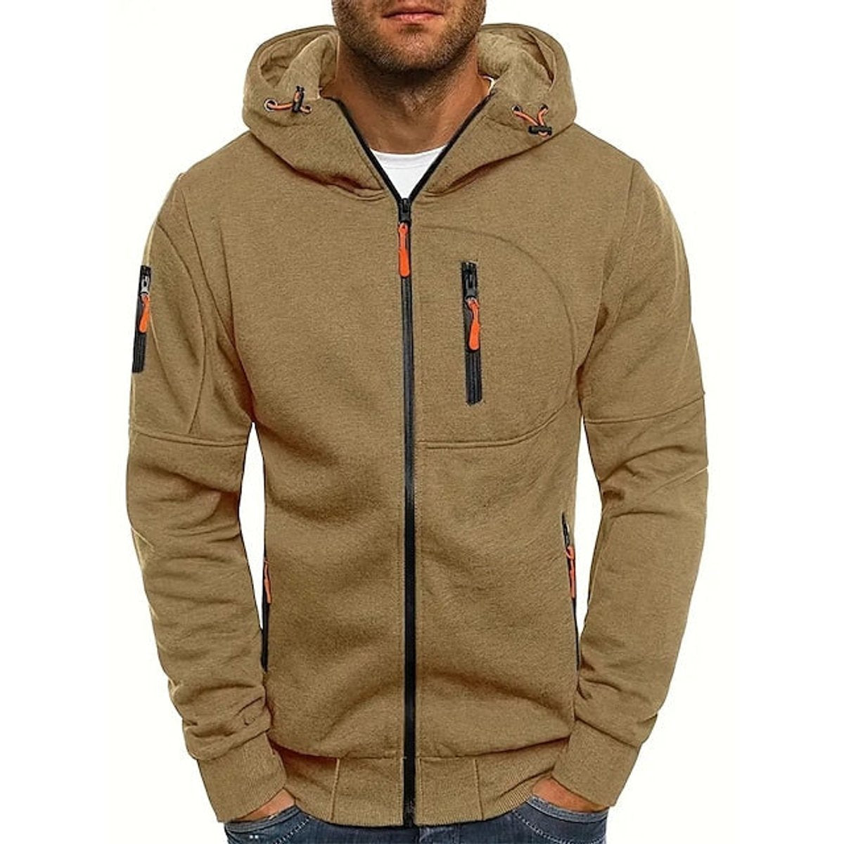 Herren Hoodie mit Reißverschluss und Kordelzug – Lässige Hoodies für Herren für Alltag und Freizeit 8