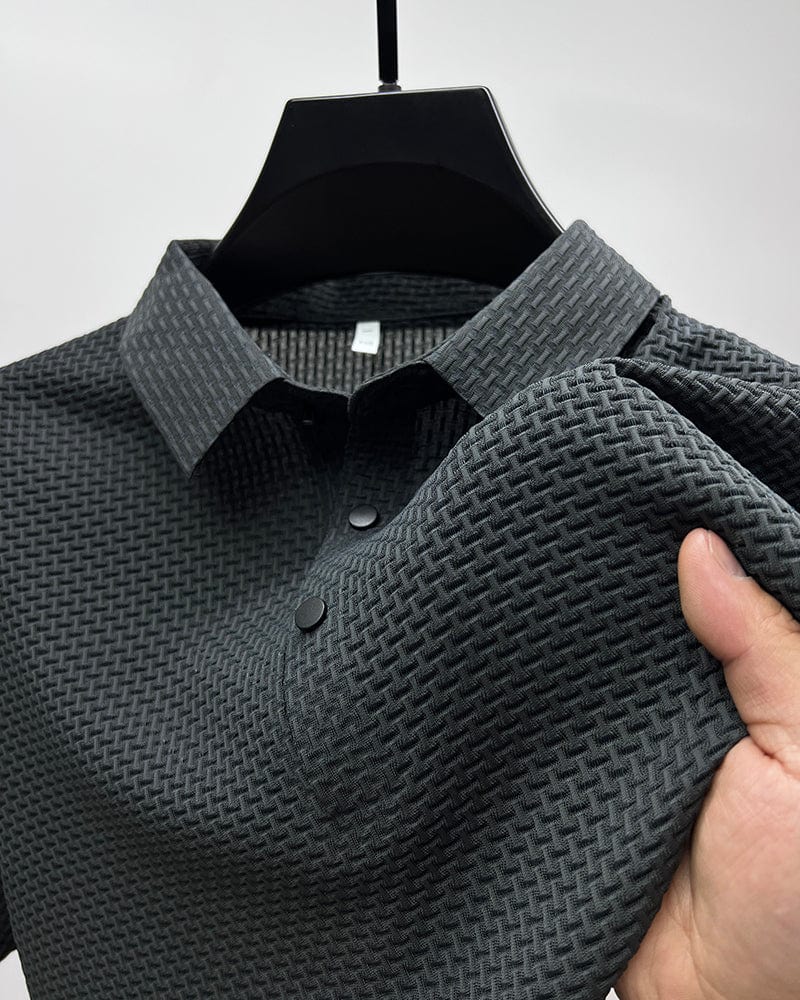 Herren Poloshirt Mit Mesh-Design – Atmungsaktives Poloshirt Für Herren, Modernes Styling, Ideal Für Sport Und Freizeit 0