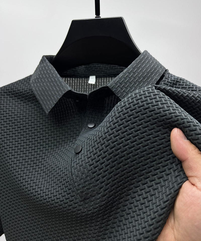 Herren Poloshirt Mit Mesh-Design – Atmungsaktives Poloshirt Für Herren, Modernes Styling, Ideal Für Sport Und Freizeit 0