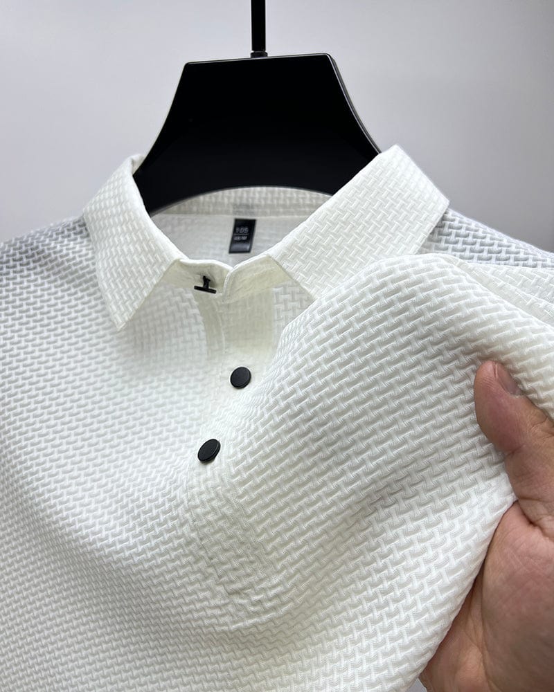 Herren Poloshirt Mit Mesh-Design – Atmungsaktives Poloshirt Für Herren, Modernes Styling, Ideal Für Sport Und Freizeit 3