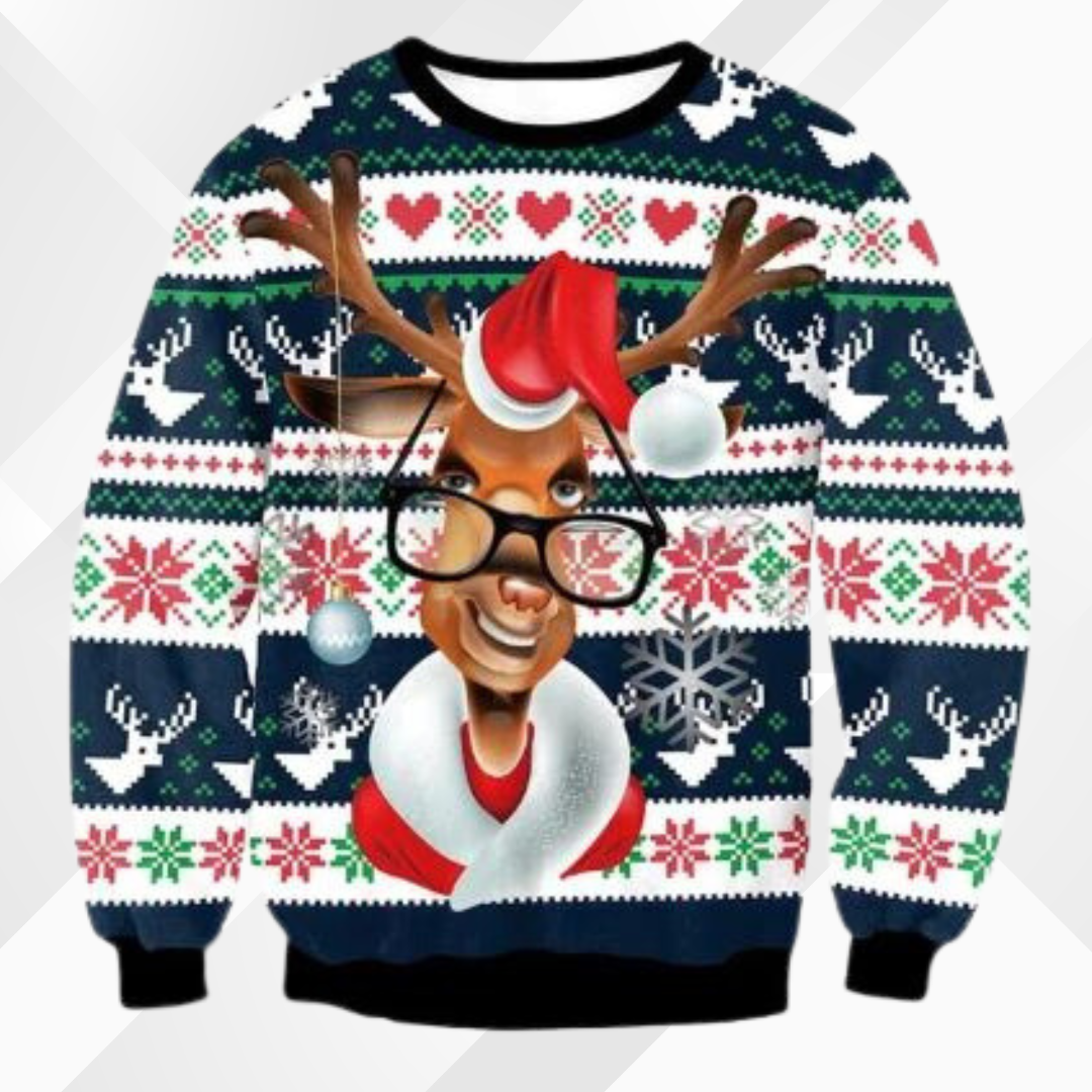 Herren Weihnachts Pullover Festliches Design Weicher Strickstoff 1