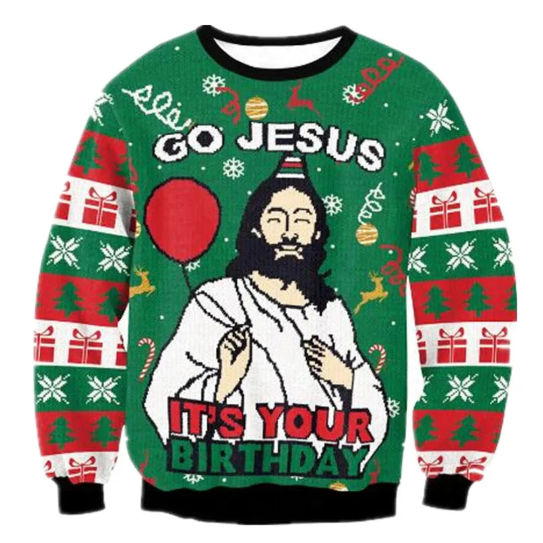Herren Weihnachts Pullover Gemütlich Warm Strickstoff 0