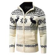 Herren Weihnachts Pullover Warm Mit Reißverschluss Aus 100% Acryl 1