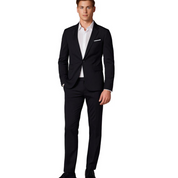 Herrenanzug Polyester Schlanker fit eleganter Hochzeitsanzug 2