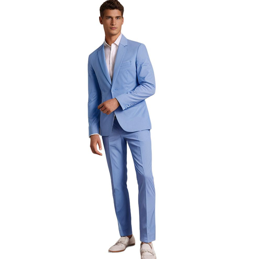Herrenanzug Polyester Schlanker fit eleganter Hochzeitsanzug 5