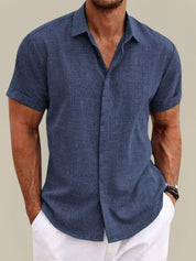 Herrenhemd Kurzarm Atmungsaktiv für den Sommer - Stylisches Freizeitlook Hemd für Herren 0