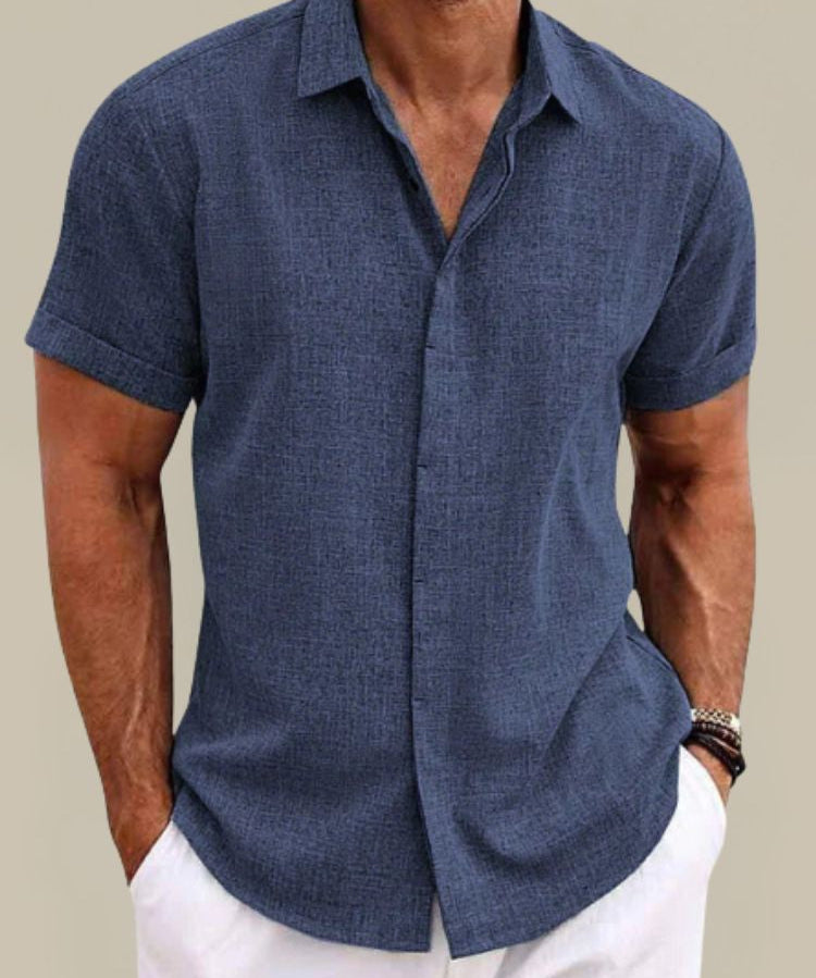 Herrenhemd Kurzarm Atmungsaktiv für den Sommer - Stylisches Freizeitlook Hemd für Herren 0
