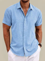Herrenhemd Kurzarm Atmungsaktiv für den Sommer - Stylisches Freizeitlook Hemd für Herren 1