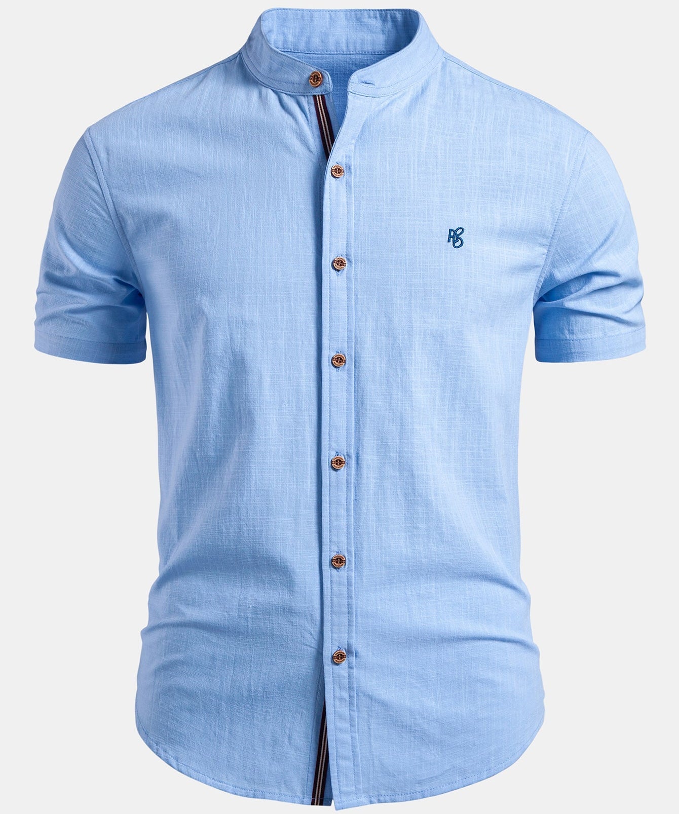 Herrenhemd Kurzarm mit Stehkragen – Elegante Hemden für Herren, Modernes Design, Vielseitig Kombinierbar 0