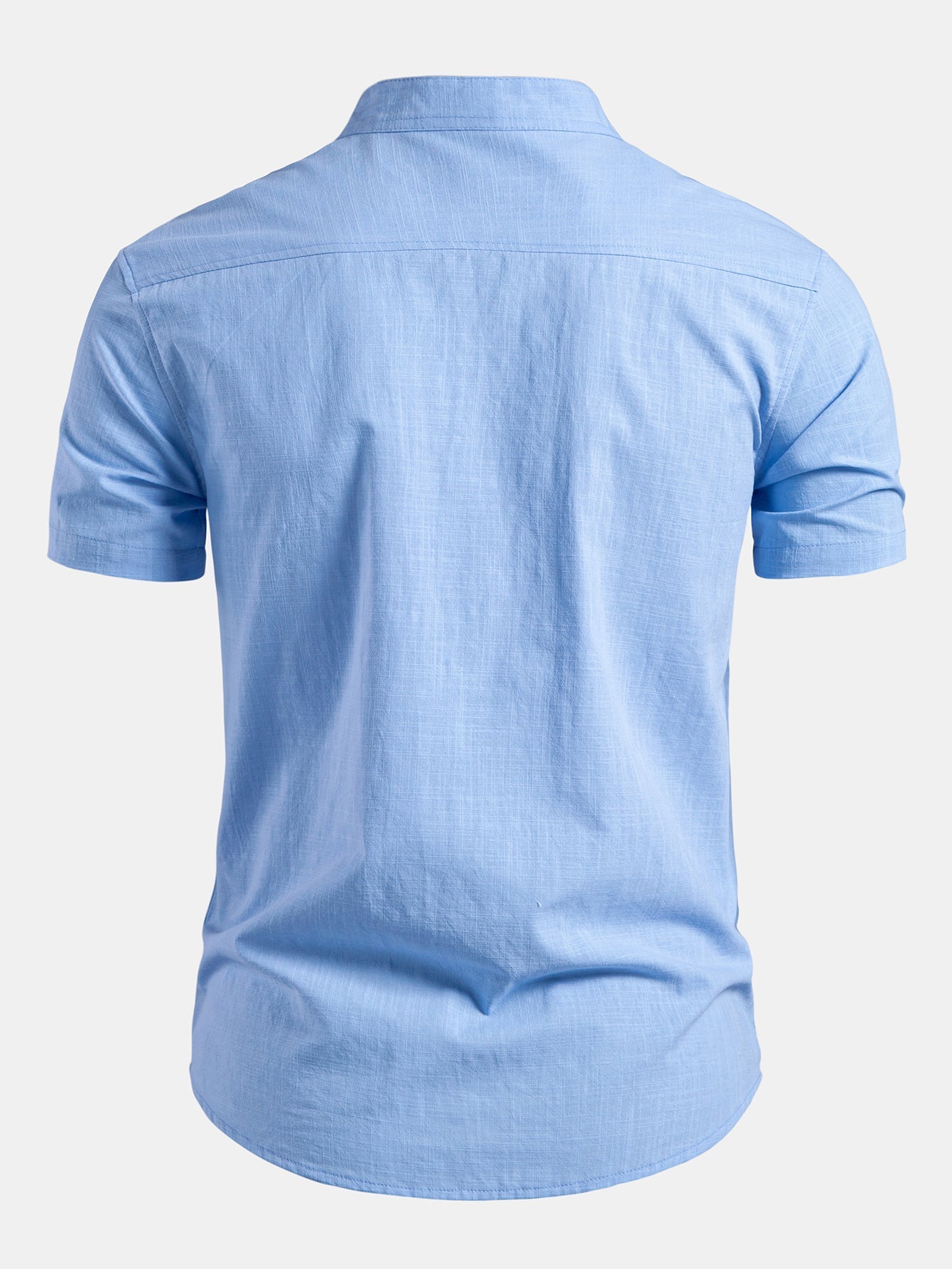 Herrenhemd Kurzarm mit Stehkragen – Elegante Hemden für Herren, Modernes Design, Vielseitig Kombinierbar 1