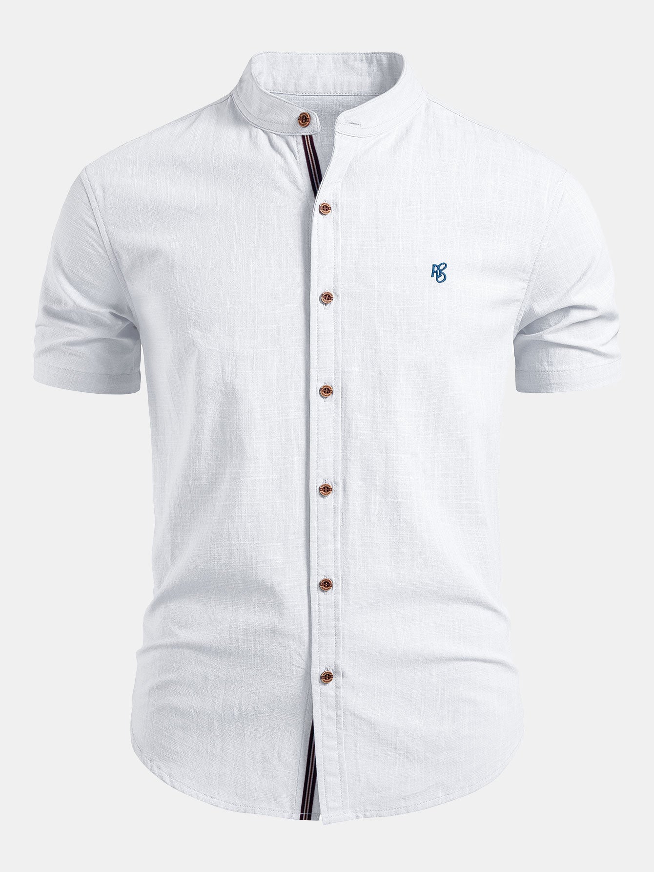 Herrenhemd Kurzarm mit Stehkragen – Elegante Hemden für Herren, Modernes Design, Vielseitig Kombinierbar 2