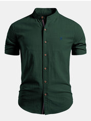 Herrenhemd Kurzarm mit Stehkragen – Elegante Hemden für Herren, Modernes Design, Vielseitig Kombinierbar 4