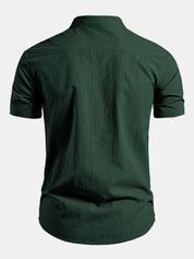Herrenhemd Kurzarm mit Stehkragen – Elegante Hemden für Herren, Modernes Design, Vielseitig Kombinierbar 5