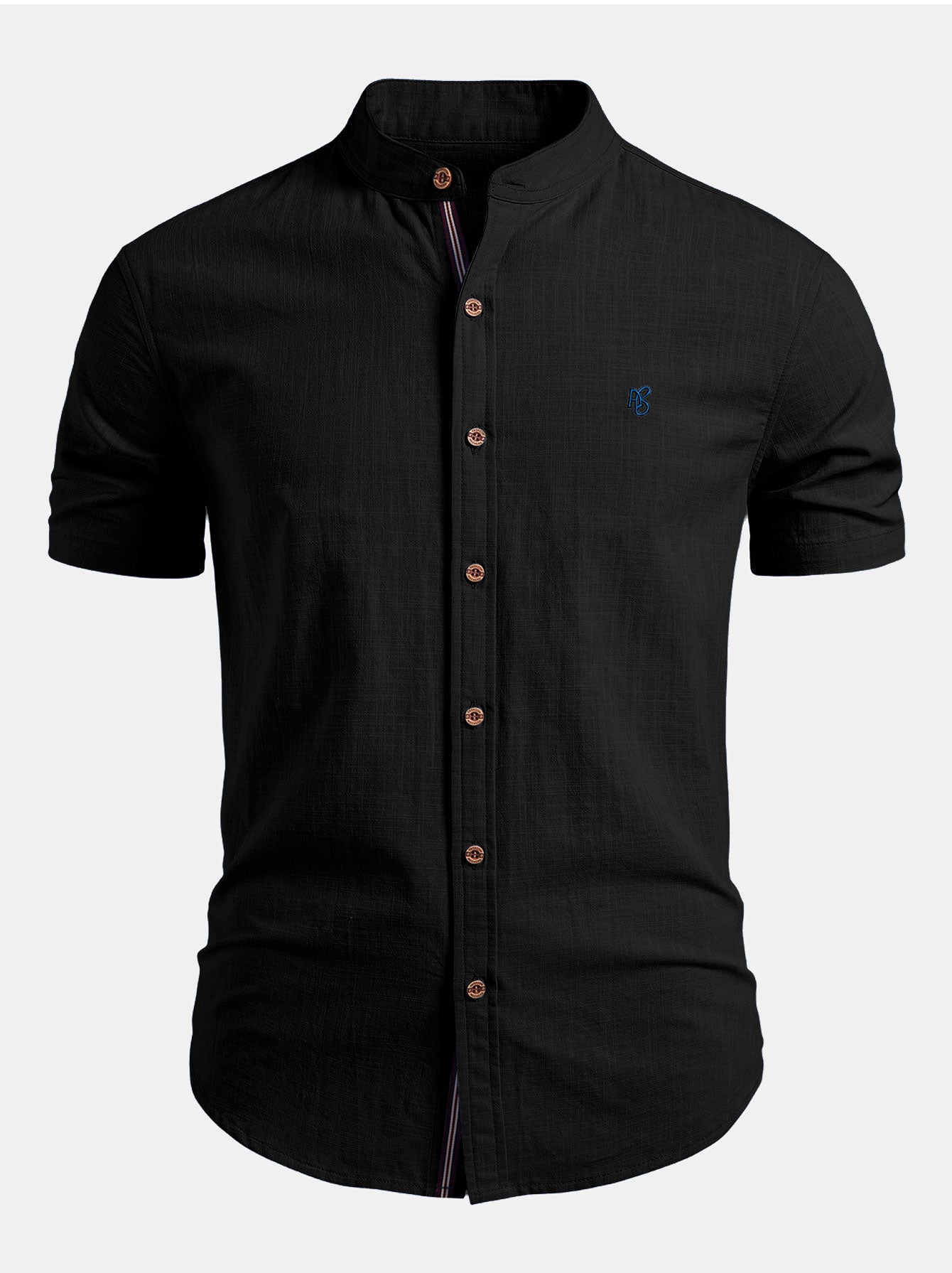 Herrenhemd Kurzarm mit Stehkragen – Elegante Hemden für Herren, Modernes Design, Vielseitig Kombinierbar 6