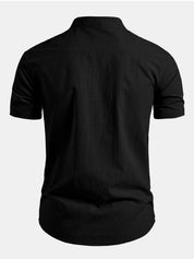 Herrenhemd Kurzarm mit Stehkragen – Elegante Hemden für Herren, Modernes Design, Vielseitig Kombinierbar 7