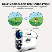 Hochentwickelter Golf-Entfernungsmesser – Präzise Messungen mit Neigungskompensation und Vibrationsrückmeldung 3