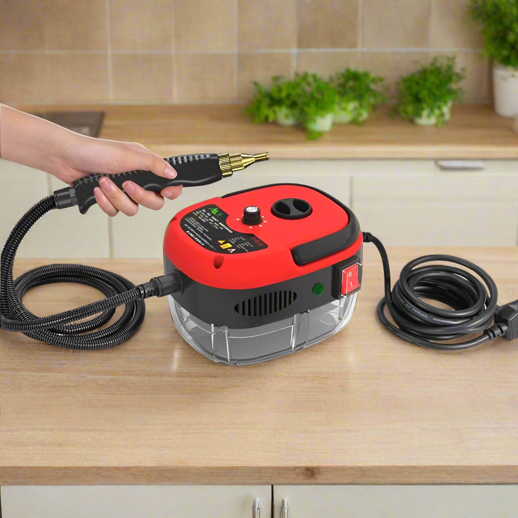 Hochtemperaturdampfreiniger | Variable Dampfregelung, große Kapazität und sicher für Haus-, Küchen- und Autoreinigung 0