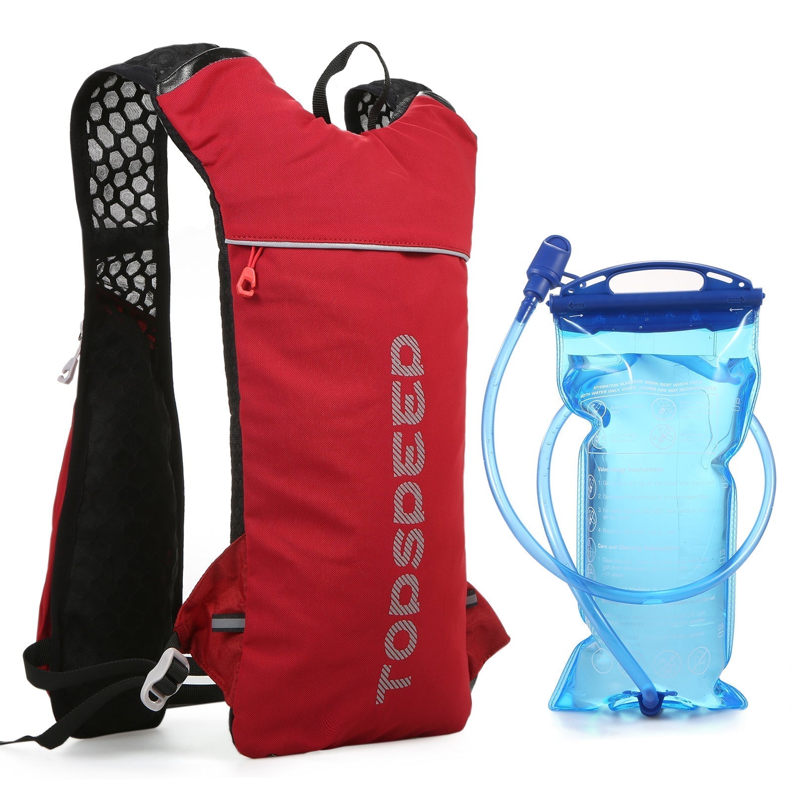 HydroPack Leichter Trinkrucksack – 2-Liter-Wasserreservoir für Laufen, Radfahren und Wandern 0