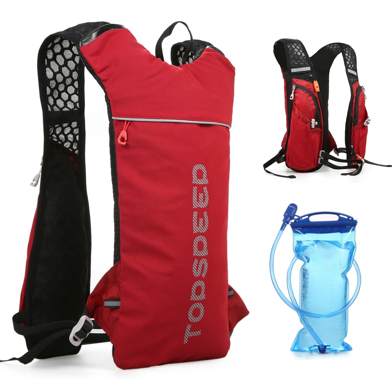 HydroPack Leichter Trinkrucksack – 2-Liter-Wasserreservoir für Laufen, Radfahren und Wandern 1