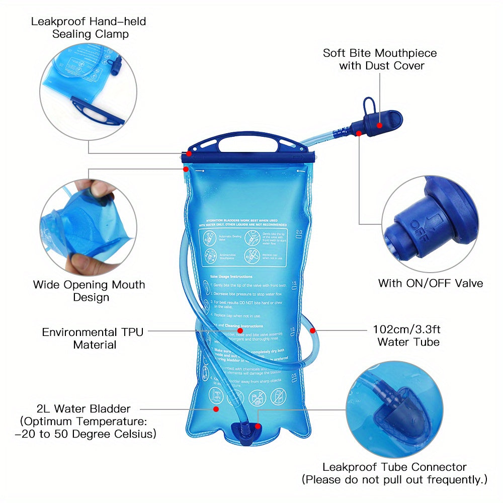 HydroPack Leichter Trinkrucksack – 2-Liter-Wasserreservoir für Laufen, Radfahren und Wandern 5