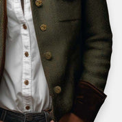 Jacke Damen Fischgrätmuster – Elegante Übergangsjacke Mit Knopfleiste Für Büro & Freizeit 1