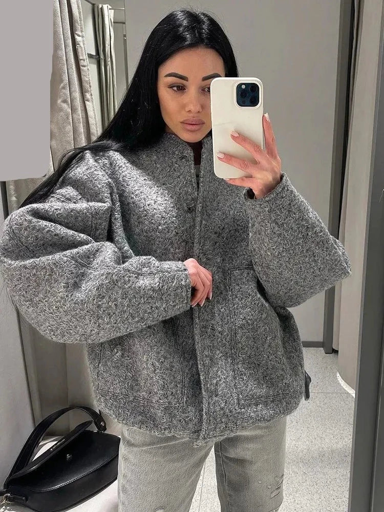 Jacken Damen Vintage-Bomberjacke – Stilvoller Look Für Übergangszeit, Vielseitig Und Bequem 1