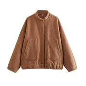 Jacken Damen Vintage-Bomberjacke – Stilvoller Look Für Übergangszeit, Vielseitig Und Bequem 6