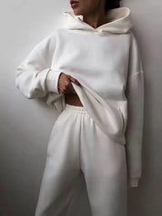 Clara | Mysigt dam-sweatset med huva och joggingbyxor