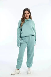 Clara | Mysigt dam-sweatset med huva och joggingbyxor