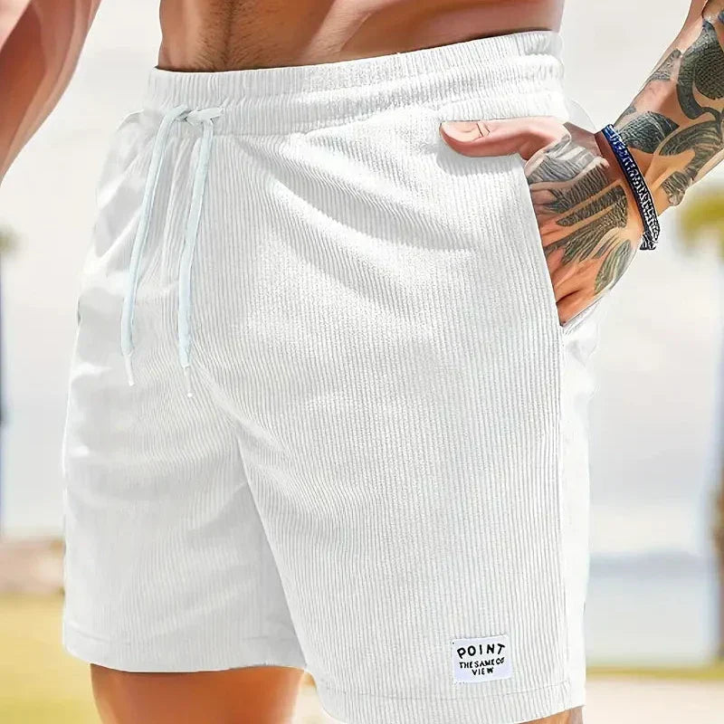 Kurze Hosen Herren Cordshorts mit Kordelzug – Bequeme Shorts für Herren, Stilvolle Freizeitbekleidung für Sommeraktivitäten 10