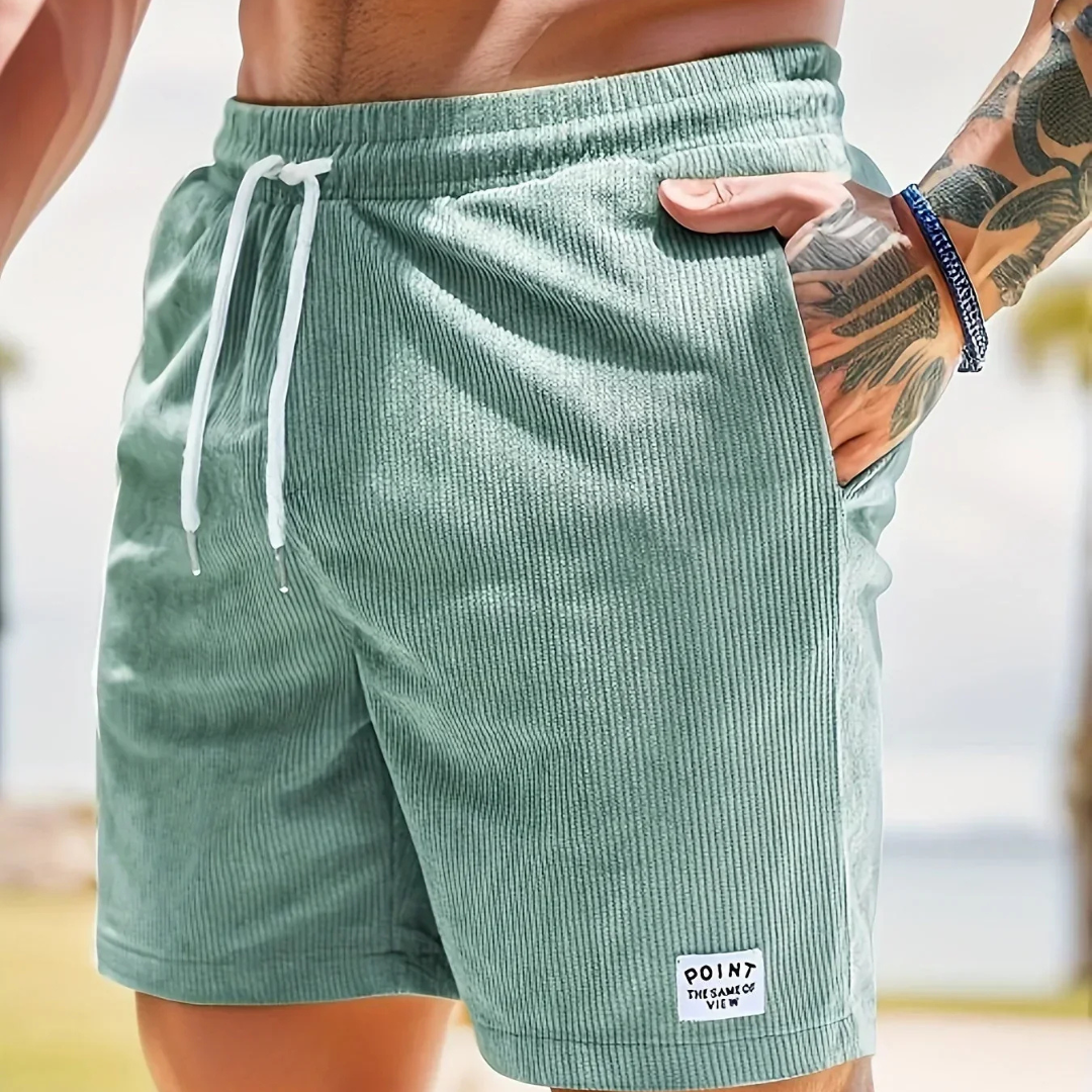 Kurze Hosen Herren Cordshorts mit Kordelzug – Bequeme Shorts für Herren, Stilvolle Freizeitbekleidung für Sommeraktivitäten 11