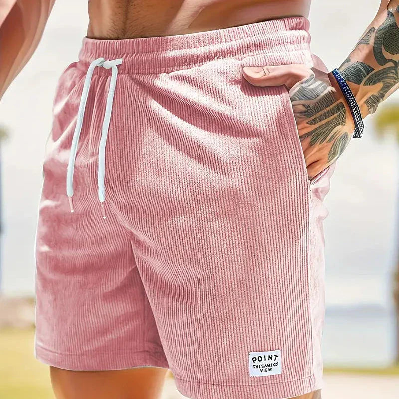 Kurze Hosen Herren Cordshorts mit Kordelzug – Bequeme Shorts für Herren, Stilvolle Freizeitbekleidung für Sommeraktivitäten 12