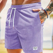 Kurze Hosen Herren Cordshorts mit Kordelzug – Bequeme Shorts für Herren, Stilvolle Freizeitbekleidung für Sommeraktivitäten 14