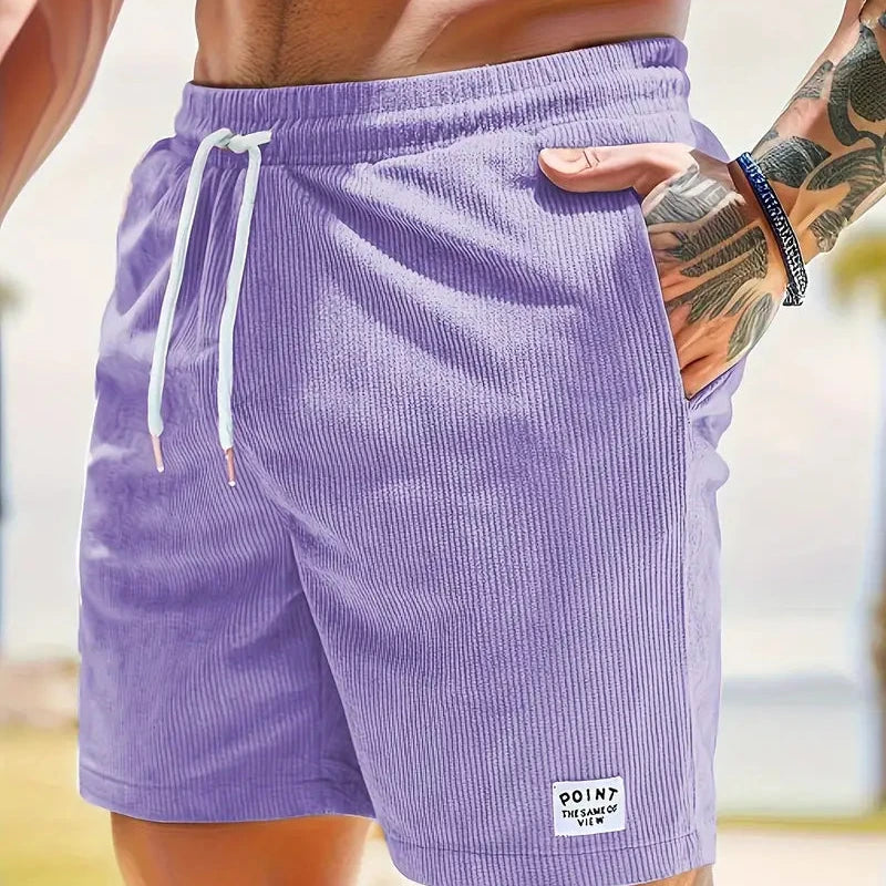 Kurze Hosen Herren Cordshorts mit Kordelzug – Bequeme Shorts für Herren, Stilvolle Freizeitbekleidung für Sommeraktivitäten 14