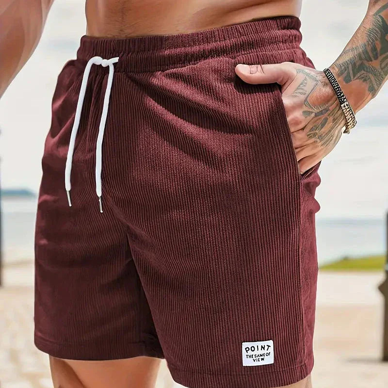 Kurze Hosen Herren Cordshorts mit Kordelzug – Bequeme Shorts für Herren, Stilvolle Freizeitbekleidung für Sommeraktivitäten 15