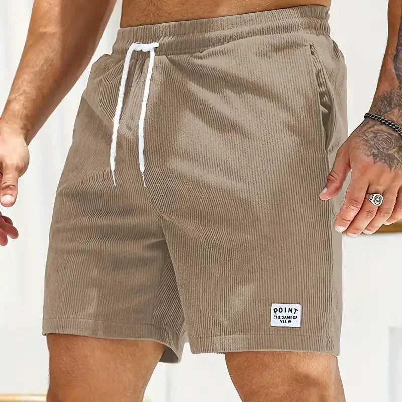 Kurze Hosen Herren Cordshorts mit Kordelzug – Bequeme Shorts für Herren, Stilvolle Freizeitbekleidung für Sommeraktivitäten 19