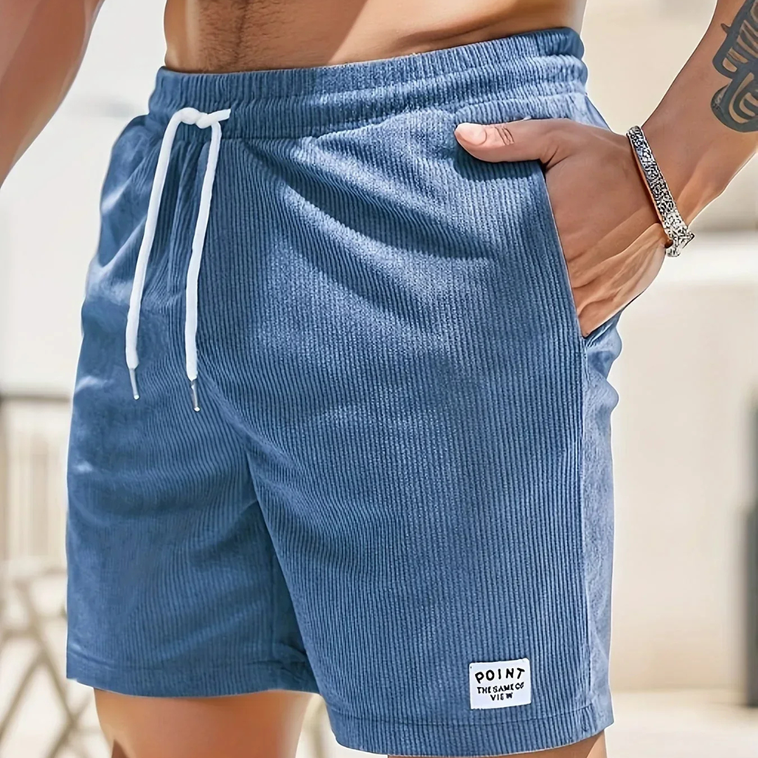 Kurze Hosen Herren Cordshorts mit Kordelzug – Bequeme Shorts für Herren, Stilvolle Freizeitbekleidung für Sommeraktivitäten 2