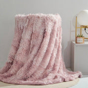 Kuscheldecke Grau Kunstfell für Erwachsene Super Weich Atemaktiv 1