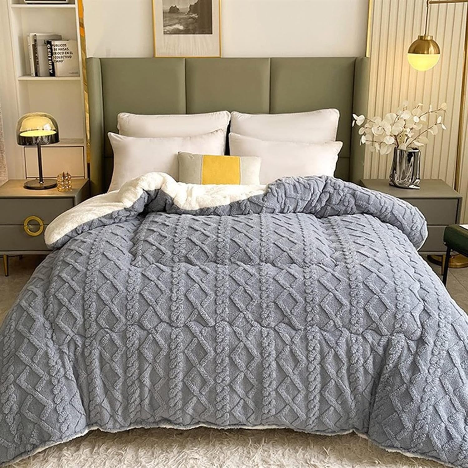 Kuscheldecke Sherpa für Wintergemütlichkeit und Stil Hochwertige Materialien 7